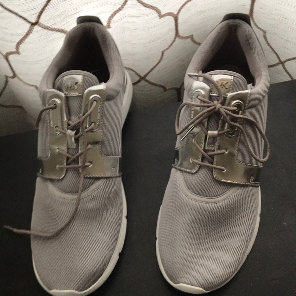 Michael kors silver and grey shoes